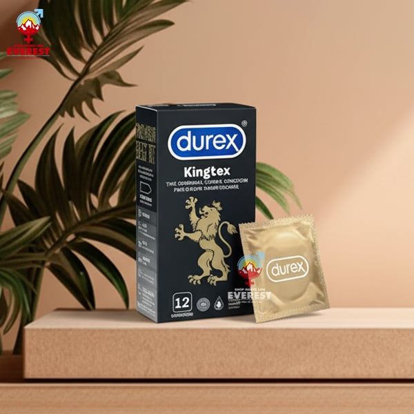  Bao cao su Durex Kingtex ôm sát bôi trơn hộp 12 cái 