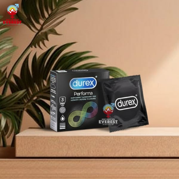  Bao cao su Durex Performa làm mát kéo dài thời gian hộp 3 cái 