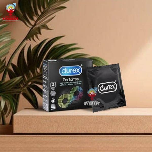  Bao cao su Durex Performa làm mát kéo dài thời gian hộp 3 cái 