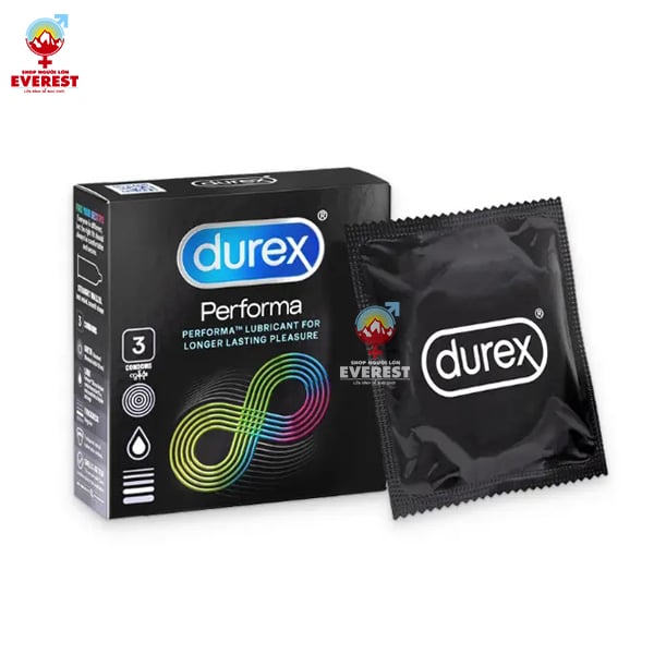  Bao cao su Durex Performa làm mát kéo dài thời gian hộp 3 cái 