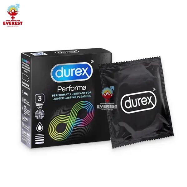  Bao cao su Durex Performa làm mát kéo dài thời gian hộp 3 cái 
