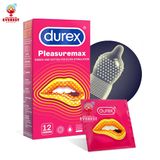  Bao cao su Durex Pleasure Max có gân và chấm nổi hộp 12 cái 