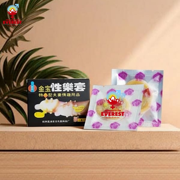  Bao cao su Gold bi siêu bi tăng khoái cảm hộp 2 cái 