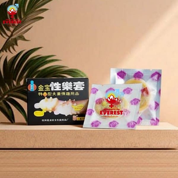  Bao cao su Gold bi siêu bi tăng khoái cảm hộp 2 cái 