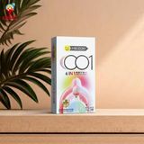  Bao cao su Meleon 001 6in1 siêu mỏng chấm bi nhiều gel hộp 12 cái 