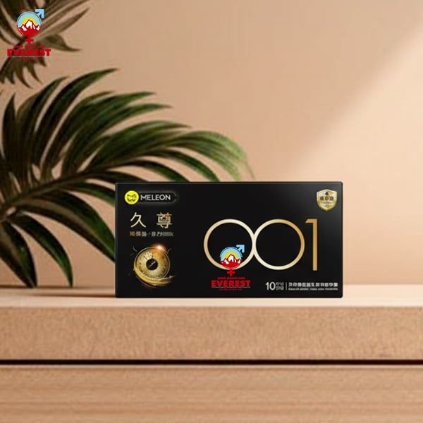  Bao cao su Meleon 001 Black siêu mỏng hộp 10 cái cao cấp 