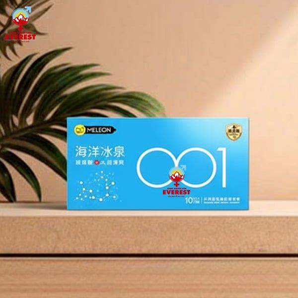  Bao cao su Meleon 001 Blue siêu mỏng hộp 10 cái cao cấp 