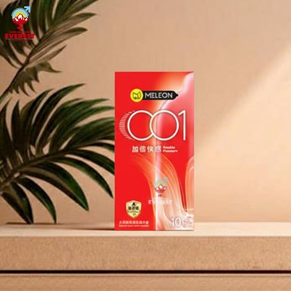  Bao cao su Meleon 001 Double siêu mỏng nhiều gel bôi trơn 