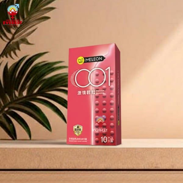  Bao cao su Meleon 001 Passion siêu mỏng thân gai hạt nổi nhỏ 