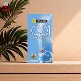  Bao cao su Meleon 001 Thin and Moist mỏng và dưỡng ẩm Hộp 10 cái 