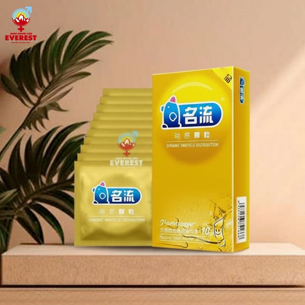  Bao cao su Mingliu Dynamic siêu mỏng có chấm bi hộp 10 cái 
