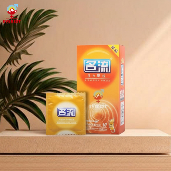  Bao cao su Mingliu Vitalized Thread siêu mỏng có đường gân hộp 10 cái 