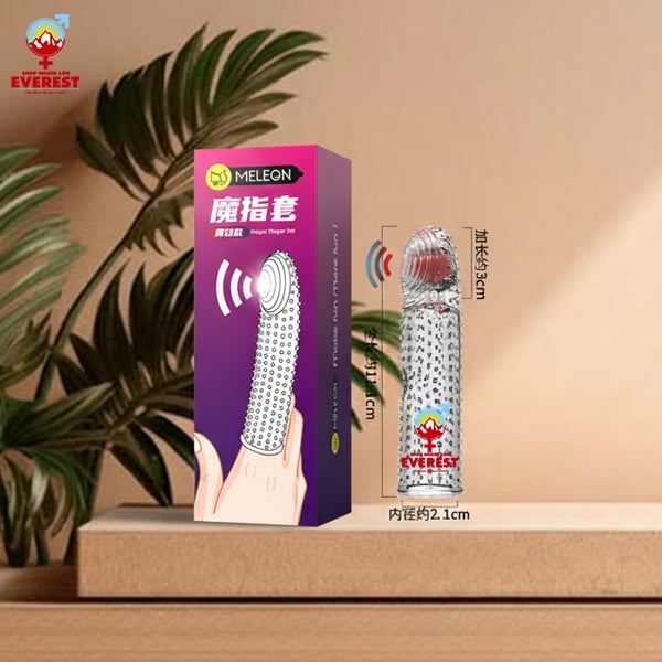 Bao cao su ngón tay đôn dên có bi rung thân gai nổi 