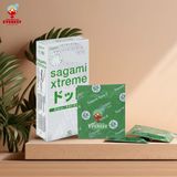  Bao cao su siêu mỏng Sagami Xtreme Dots Type có gân gai hộp 10 cái 