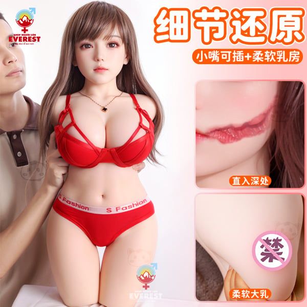  Búp bê tình dục bán thân có đầu có miệng kèm sưởi ấm bên trong 