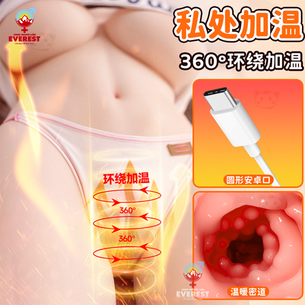  Búp bê tình dục bán thân có đầu có miệng kèm sưởi ấm bên trong 