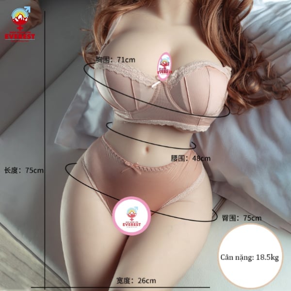  Búp bê tình dục bán thân khung xương tích hợp sưởi ấm 18.5kg 