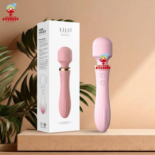  Chày rung Lilo 2 đầu có tỏa nhiệt 40 độ massage điểm G 