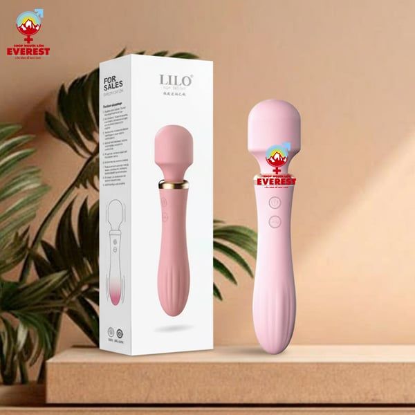  Chày rung Lilo 2 đầu có tỏa nhiệt 40 độ massage điểm G 