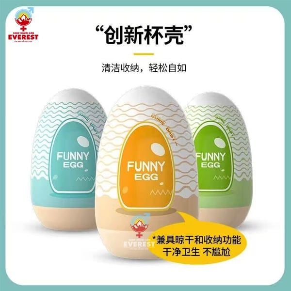  Cốc thủ dâm mini FUNNY EGG ngụy trang trứng gà giá rẻ cho nam 