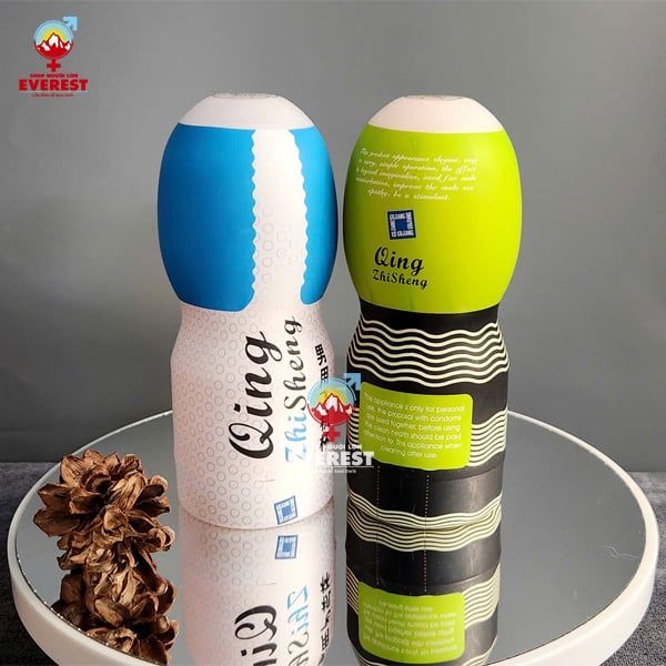  Cốc thủ dâm Qing hình âm đạo màu trắng xanh giá rẻ cho nam 