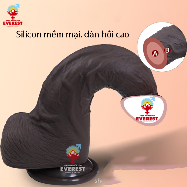  Dương vật giả cầm tay hít tường da đen siêu khủng giá rẻ 