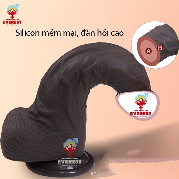  Dương vật giả cầm tay hít tường da đen siêu khủng giá rẻ 