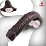  Dương vật giả gắn tường da đen dài to khủng có bao quy đầu size S 