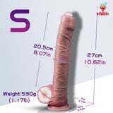  Dương vật giả gắn tường da đen dài to khủng có bao quy đầu size S 