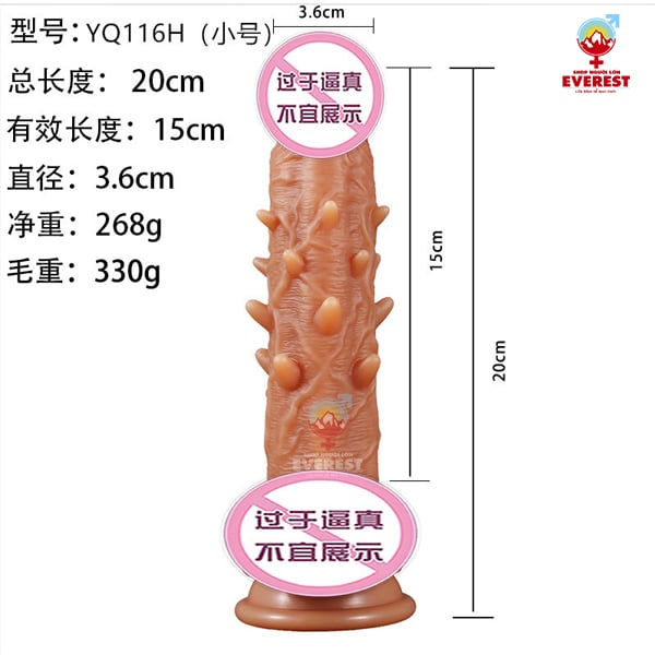  Dương vật giả Rung Thụt Nhiệt gai bi hít tường điều khiển Remote 