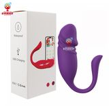  Trứng rung tình yêu đầu dương vật điều khiển từ xa bằng app điện thoại 