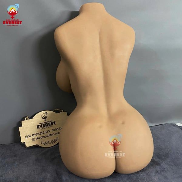  Búp bê tình dục bán thân da nâu CAFE silicon cao cấp hình trái tim 12,5kg 