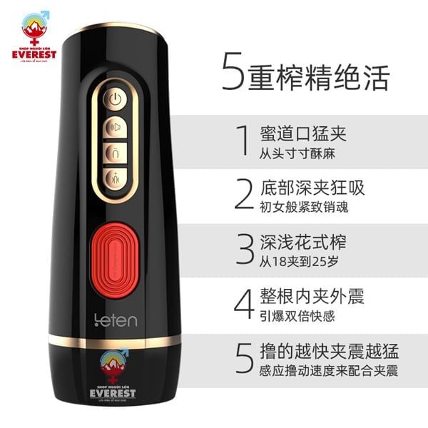  Máy bú mút Leten Hoàng Đế III rung rên co bóp kẹp hút tự động 