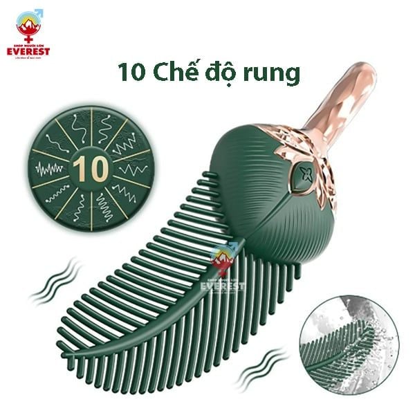  Máy massage kích thích điểm G hình lá cây rung 10 tần số 