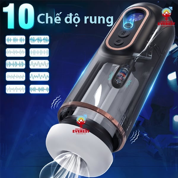  Máy sục cặc tự động 5 IN 1 Doris rung rên kẹp hút sưởi ấm 