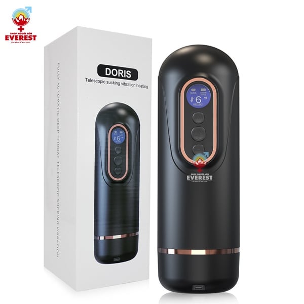  Máy sục cặc tự động 5 IN 1 Doris rung rên kẹp hút sưởi ấm 