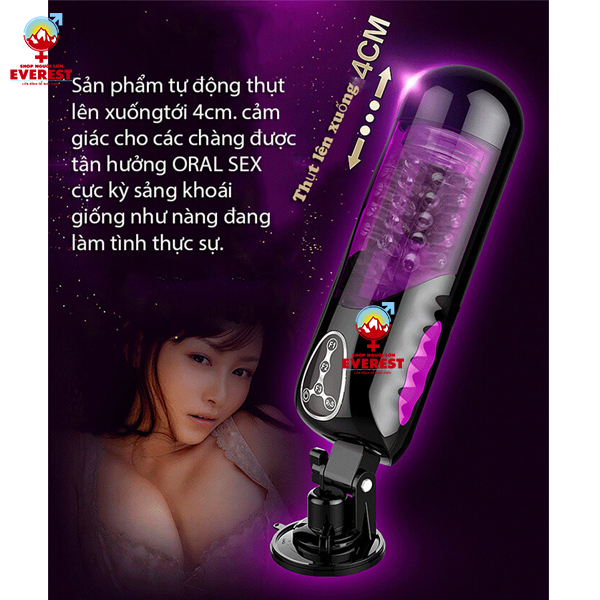  Máy sục cặc tự động Easy Version 2 Flashing Lover xoay thụt cao cấp 