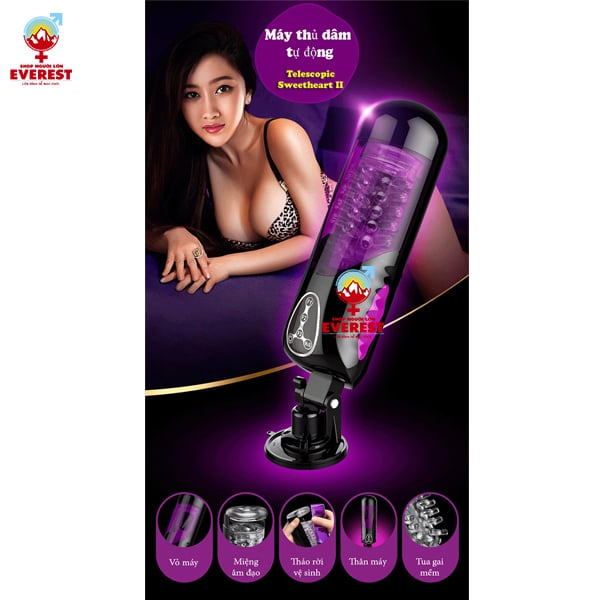  Máy sục cặc tự động Easy Version 2 Flashing Lover xoay thụt cao cấp 