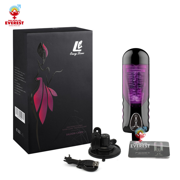  Máy sục cặc tự động Easy Version 2 Flashing Lover xoay thụt cao cấp 