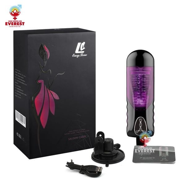  Máy sục cặc tự động Easy Version 2 Flashing Lover xoay thụt cao cấp 
