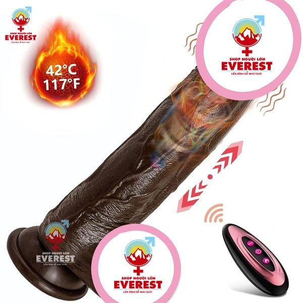  Dương vật giả châu phi da đen rung thụt điều khiển từ xa bằng remote 