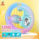  Phích cắm hậu môn 2 đầu đính đá điều khiển từ xa bằng remote 