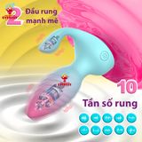  Phích cắm hậu môn 2 đầu đính đá điều khiển từ xa bằng remote 