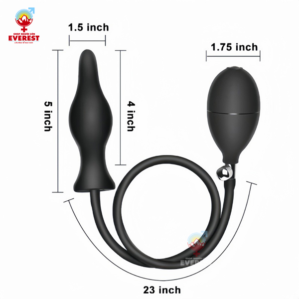  Phích cắm hậu môn bơm hơi đầu tròn giá rẻ kích thích điểm G 