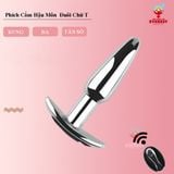  Phích cắm hậu môn inox đuôi chữ T điều khiển từ xa bằng Remote 