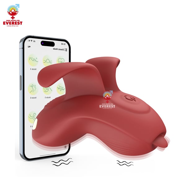  Trứng rung tình yêu đeo ngón tay rung 9 tần số điều khiển bằng app điện thoại 