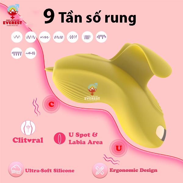  Trứng rung tình yêu đeo ngón tay rung 9 tần số điều khiển bằng app điện thoại 