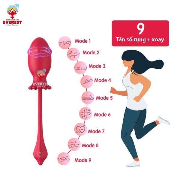 Trứng rung hình con mực điều khiển từ xa bằng app bluetooth 