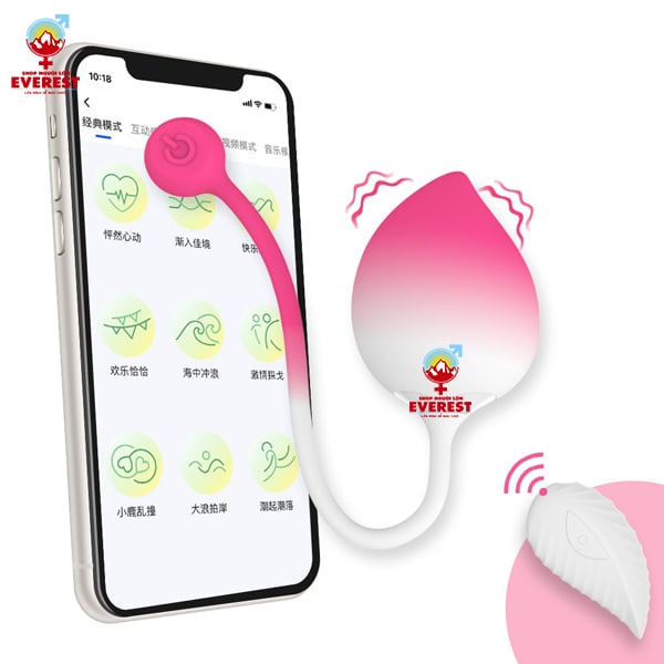  Trứng rung tình yêu quả đào điều khiển từ xa bằng App và Remote 