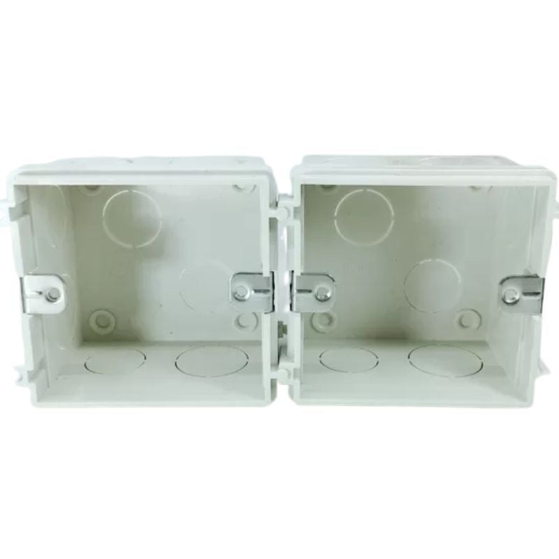 SED1A076-Đế-Đế âm vuông đơn loại 76 ( 1 gang : S6,50,E6,I7,V8 . Multi gang :I7,V8-76type) 78x80x50mm